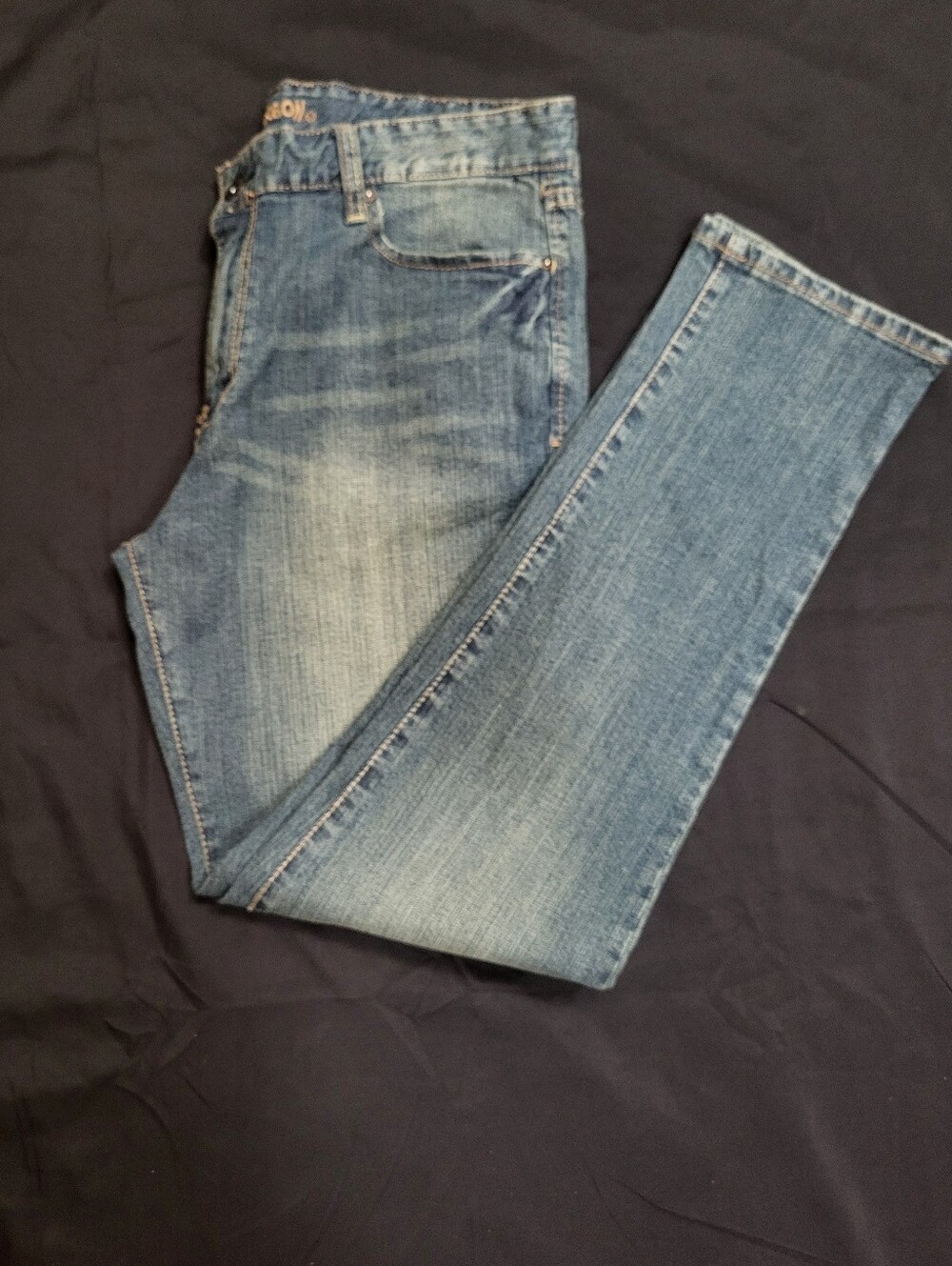 Carbon Blue/Tan Wash Skinny Jeans Men Size  36X34